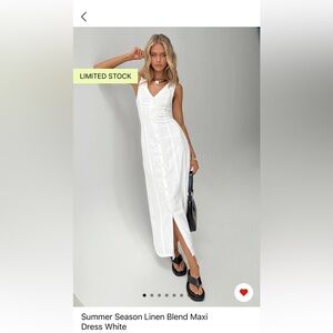 Princess Polly Summer Season Linen Blend Maxi Dress